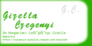 gizella czegenyi business card